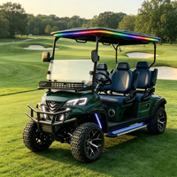 Voiturette de golf électrique 72V Lithium 4 places 5kW, couleur de carrosserie personnalisable, rangement supplémentaire pour les quartiers américains
