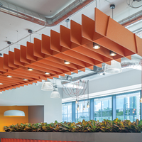 Panneau acoustique de plafond en feutre PET ignifuge avec NRC 0.9, ignifuge de classe B1, pour hôtels et appartements