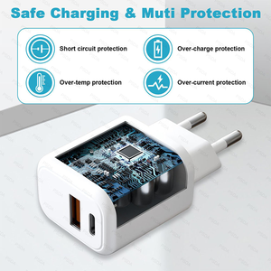 Cargador USB C 2 en 1 PD de 20 W, Cargador de <span class=keywords><strong>Carga</strong></span> Rápida, Cargador Rápido 3.0, <span class=keywords><strong>Adaptador</strong></span> de Cargador de Teléfono para <span class=keywords><strong>iPhone</strong></span> 17 16 15 Huawei Samsung - Product Image 6