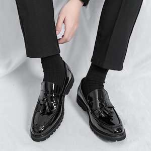 Zapatos Oxford de Hombre Británicos, Impermeables, de Cuero Genuino, Punta Cerrada, Hechos a Mano, para Boda, Formales, Casuales de Negocios, Antideslizantes, con Hebillas y Correas - Product Image 4