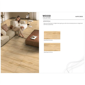 Azulejos de porcelana efecto madera brillante antideslizantes para suelo y pared Asian Coster Brown 600x1200mm - Product Image 2