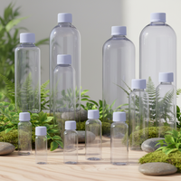 Botol Plastik Transparan PET Terlaris dengan Tutup Pengaman: 30, 50, 60, 80, 100, 120, 150, 200, 250, 500, 650, 750, 1000 mL