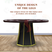 Table de poker en bois moderne de luxe YS Texas, personnalisable, tissu durable, design élégant, diamètre 140 cm, acier inoxydable écologique, pour jeux de hasard