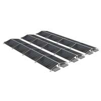 Sistema de Paneles Solares con Base de Aluminio Galvanizado en Caliente para Techos Planos, Soportes de Plástico para Montaje en Suelo, ZF-G004, Resistente al Viento de 56M/S