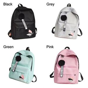Sac à dos grande capacité pour femme, imprimé feuilles, en polyester durable, avec fermeture éclair, simple, pour étudiant, sac d'école, sac à bandoulière portable - Product Image 3