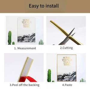 Modanatura Flessibile Personalizzata in PVC Autoadesiva, Strisce Semicircolari <span class=keywords><strong>per</strong></span> <span class=keywords><strong>Pareti</strong></span> di Sfondo, Cornici <span class=keywords><strong>per</strong></span> Specchi, Decorazione Domestica - Product Image 5