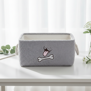 Panier de rangement pour enfants en tissu de coton doux et moderne, bac rectangulaire coloré pour organiser les jouets, les livres ou les peluches - Sûr et écologique - Product Image 2