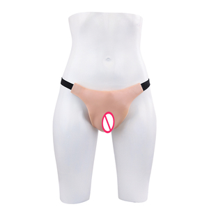 ONEFENG 조절 가능 탄성 밴드 실리콘 팬티: 게이 푸시 팬츠, 섹시한 가짜 질, 여장 남자, 트랜스젠더, 쉬메일 - Product Image 1