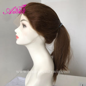 Peruca Kosher LX133 com Topo de Renda Transparente, Cabelo Humano Virgem da Fábrica Europeia, Peruca Wunder para Bebês Calvos, Peruca Judaica com Rabo de Cavalo para Academia - Product Image 5