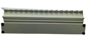 بيع بالجملة رف خشبي ماجونغ أبيض اللون مع شكل موجة دفع اليدين - Product Image 5
