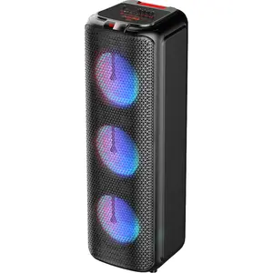 SING-E Speaker Speaker Bluetooth portabel 40W, kotak Speaker nirkabel portabel, kotak musik keras dengan tekanan Bass dB suara LED