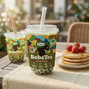 PULY Boules de tapioca végétales jetables 85g certifiées HALAL sans gluten, les mieux notées, pour bubble tea instantané au micro-ondes pour les bureaux très occupés - Product Image 2