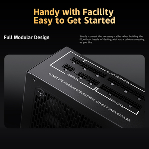 Lovingcool แหล่งจ่ายไฟ ATX3.1 1000<span class=keywords><strong>ว</strong></span>ัตต์ PCIE5.1พร้อมใช้งาน80พลัสโกลด์เต็มรูปแบบแบบสากลสำหรับเกมพีซีจำน<span class=keywords><strong>ว</strong></span>นมาก - Product Image 2