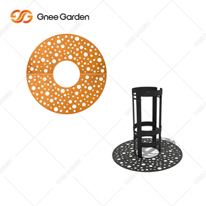 Rejilla para Árboles de Acero Corten Resistente a la Corrosión con Orificios Decorativos para Cubrir Pozos de Árboles en Caminos de Jardines y Parques Urbanos (Contemporáneo) - Product Image 2