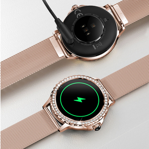 NX19 Montre intelligente étanche pour femmes Résolution IPS 360X360 Moniteur BP HR Rappel <span class=keywords><strong>SMS</strong></span> Contrôle APP Montre intelligente Taille Femme - Product Image 6