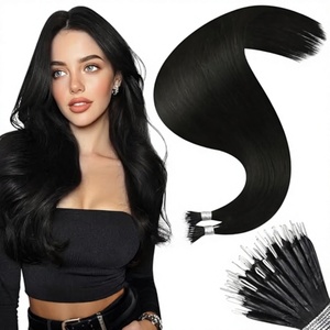 100% Remy Hair Micro-loop Nano <b>Ring</b> Extensions Cuticle Aligned Double Drawn Full Head <b>Thick</b> Hair Grade 15A - Product Image 3