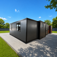 Maison conteneur pliable de luxe extensible 20ft 40ft, 2-4 chambres, mobile, modulaire, préfabriquée, écologique, bureau et habitation amovibles