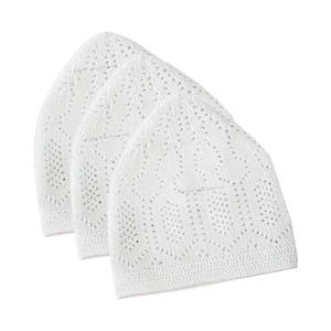 Chapeau de prière islamique tricoté respirant pour homme – Léger, idéal pour l'été, le culte printanier, le quotidien et les rassemblements religieux - Product Image 1