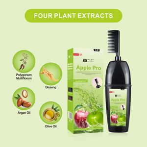 Tinta per Capelli Professionale Nera con Pettine 200ML, Contiene Ginseng per Colorazione Permanente, Resistente allo Sbiadimento e Copertura dei Capelli Grigi - Product Image 2