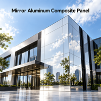 Panneau composite en aluminium miroir argenté sur mesure de 4 mm, panneau ACM pour revêtement mural de boutique