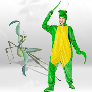 Mantis Cosplay <b>Bodysuit</b> <b>Green</b> Onesie With Knife Adult Unisex Mascot Costume For Party Stage Performance - Product Image 1