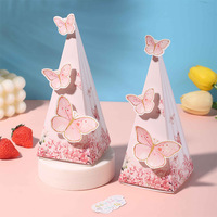 Personalisierte Geschenkbox für Kindertag und Hochzeit, Pyramidenform, Umweltfreundlich, Tragbar, Einzigartige Süßigkeitenbox mit Logo
