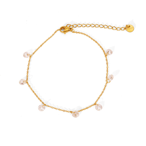 डेन्टी गहने स्टेनलेस स्टील 18k वास्तविक सोने का क्यूबिक जिरकॉन नॉन टैर्निश हाइपोएलर्जेनिक - Product Image 5