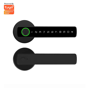 Tuya Biometric Fingerprint Key <strong>Digital</strong> Password Electric Handle <strong>Door</strong> Lock Bedroom Home Wood Smart <strong>Door</strong> Lock Smart Lock - Product Image 1