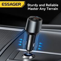 ESSAGER F755 PD3.0 QC3.0 120W USB-A chargeur rapide de voiture USB-C avec port d'extension allume-cigare 85w