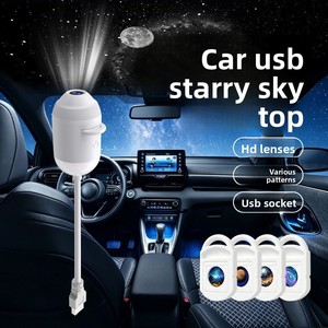 Lámpara de Proyección USB con Diseño de Cielo Estrellado, Luz Nocturna Romántica para Interiores de Auto, Hogar y Dormitorio, Luz Ambiental con Efecto Vía Láctea - Product Image 1