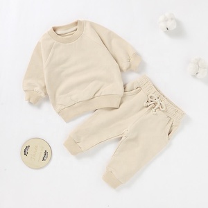 Set Due Pezzi per Neonato in Spugna Francese Spazzolata, Tuta da Bambino, Set Felpa per Neonato - Product Image 2