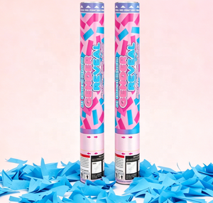 Cannoni <span class=keywords><strong>Spara</strong></span> <span class=keywords><strong>Coriandoli</strong></span> Ali 30cm Blu Rosa per Rivelazione del Sesso, <span class=keywords><strong>Coriandoli</strong></span> in Carta Velina per Feste Baby Shower - Product Image 6