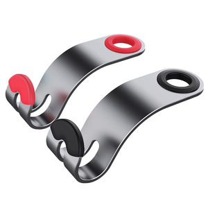 2 Ganci <span class=keywords><strong>per</strong></span> Sedile <span class=keywords><strong>Auto</strong></span> in Lega di Alluminio, Resistenti e Antiscivolo con Rivestimento in Silicone <span class=keywords><strong>per</strong></span> Poggiatesta - Product Image 2
