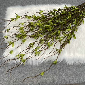 Fleurs Queyiyi, feuilles de printemps et d'automne en fausse plante barbe de dragon, verdure artificielle, décoration de mariage, accessoires de décoration intérieure - Product Image 1