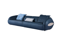 Luxuriöses original italienisches Design mit hand genähtem Sofa garnitur aus dickem Leder, Villa Large Flat