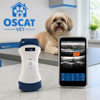 Échographe vétérinaire sans fil OSCAT Vet, sonde à ultrasons 128 éléments, Doppler couleur pour chien et chat, équipement vétérinaire
