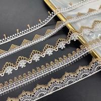 Accessoires vestimentaires en dentelle dorée pour femmes avec code-barres, nouveau point unique pour chaussures et sacs