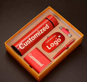 Cajas de Regalo Promocionales Personalizadas de Bajo MOQ 5 en 1, Set de Regalo para Hombre con Batería Externa, Bolígrafo, Memoria USB, Ratón y Botella - Product Image 2