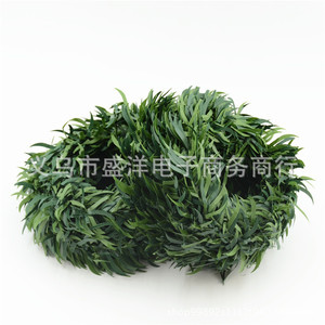 Feuilles d'arbre artificielles en PVC, lianes vertes de 200 cm, décoration intérieure, base pour couronne DIY, tressage de fleurs - Product Image 4