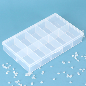SUNSHING 10 Compartment Transparent Plastic <b>Storage</b> <b>Box</b> <b>Small</b> Parts Assortment Case for Buttons Screws Tackle Fishing Pill - Product Image 1
