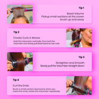 Sèche-cheveux brosse électrique compact professionnel KSKIN 4-en-1, 3 réglages de température, technologie PTC, garantie 1 an pour salon