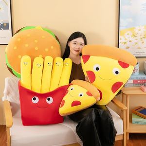 Simulazione creativa hamburger Pizza patatine fritte divertenti <span class=keywords><strong>snack</strong></span> peluche bambola bambola di peluche giocattolo di peluche per la decorazione della casa - Product Image 5
