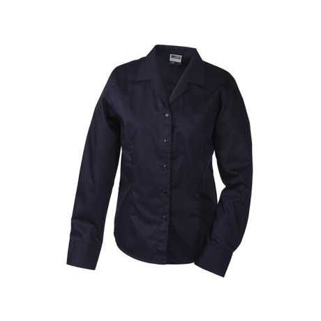 Stylish Ladies' Long-Sleeved Business Blouse Size XL Formal Stand Collar Non-Iron Knitted Fabric Woven for Spring Autumn Office