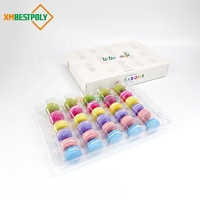 Boîtes cadeaux pliables en papier pour macarons, biscuits, desserts, baklavas, personnalisées, 30 pièces, avec logo imprimé sur feuille d'aluminium