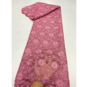 Tissu en dentelle <span class=keywords><strong>de</strong></span> coton écologique avec broderie <span class=keywords><strong>de</strong></span> paillettes à motif floral pour accessoires vestimentaires et <span class=keywords><strong>robes</strong></span> <span class=keywords><strong>de</strong></span> <span class=keywords><strong>mariée</strong></span> - Product Image 4