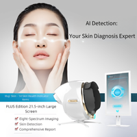Analyseur de peau facial 3D IA avec écran de 21,5 pouces, scanner professionnel pour les soins de la peau