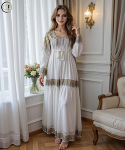 Elegante stile marocchino Moden cotone Abaya abito da lavoro Design personalizzato per i musulmani traspirante Hijab comodo per i <span class=keywords><strong>fedeli</strong></span> - Product Image 4