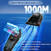 Bateau de pêche télécommandé V066GPS avec pilote automatique et GPS pour bateau à appâts, GPS 200 points de trajectoire, 4 zones de pêche, 20 km/h, moteur brushless, portée de pêche 1 km