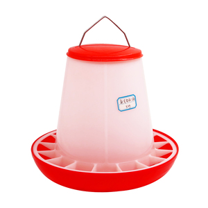 Kanatlı çiftlikleri için yeni kırmızı ve beyaz plastik otomatik tavuk besleyici çok kapasiteli besleyici - Product Image 6