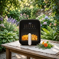 Four à friture numérique 8L à panier unique 1500-2000W, corps en plastique, contrôle tactile, appareil de cuisine intelligent